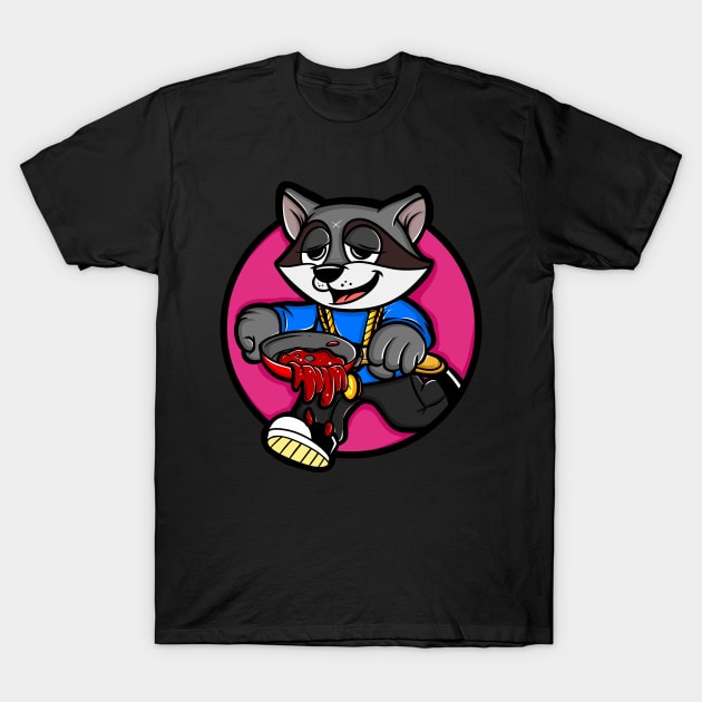 racoon cook cartoon T-Shirt by tekiwalk